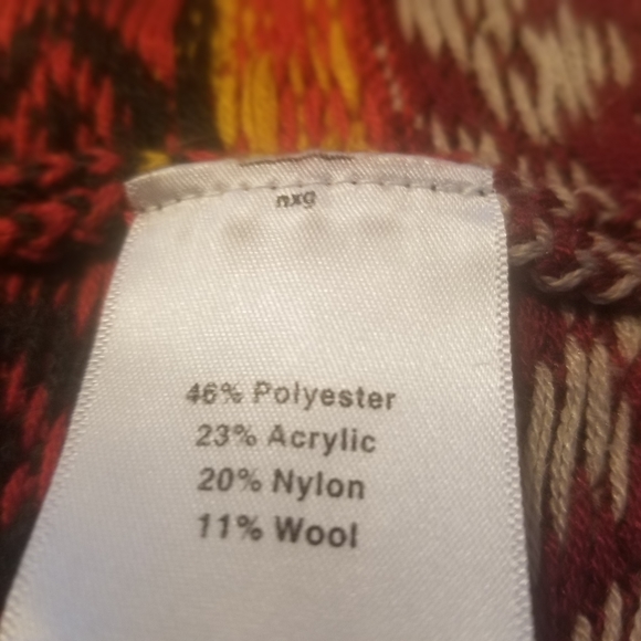 Belldini zip cardigan thick warm knit tasseled size L - Picture 4 of 5